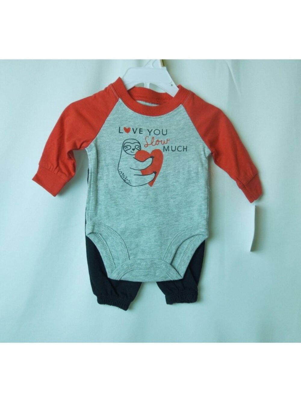 Carter's 2-Piece Sloth Bodysuit I Love You Slow Much Pant Set Newborn